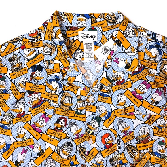 Disney Parks Duck Tales Print D23 Button Down Short Sleeve Shirt - Picture 2 of 5